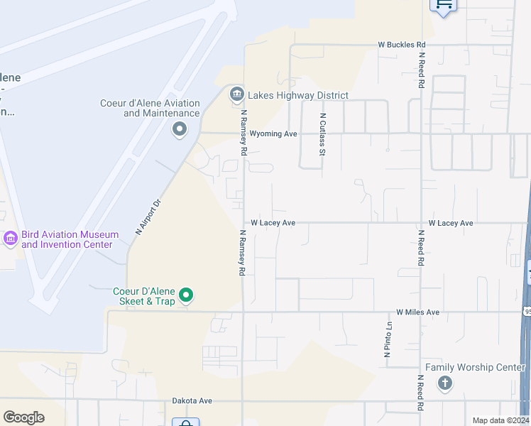 map of restaurants, bars, coffee shops, grocery stores, and more near 10851 North Jannel Street in Hayden