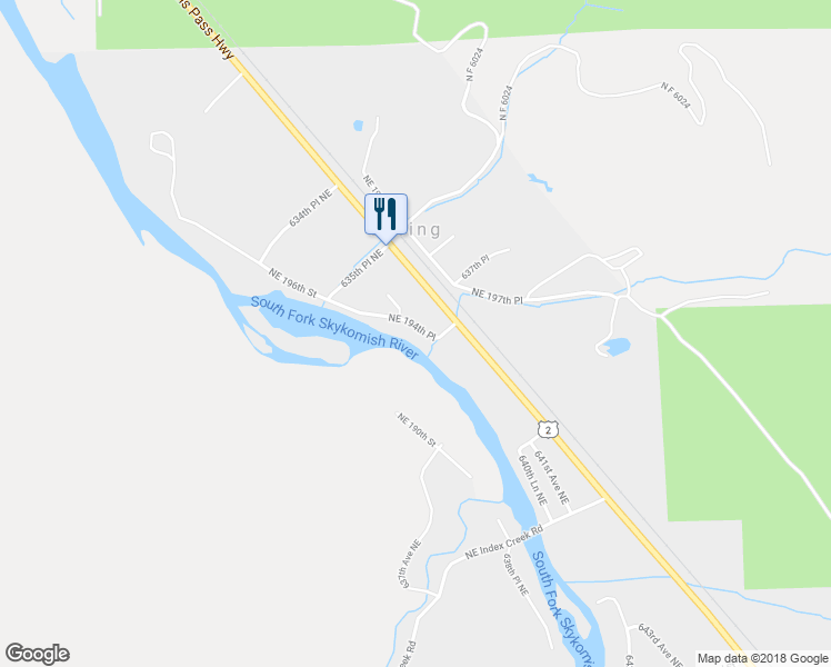 map of restaurants, bars, coffee shops, grocery stores, and more near 63613 Northeast 194th Place in Gold Bar