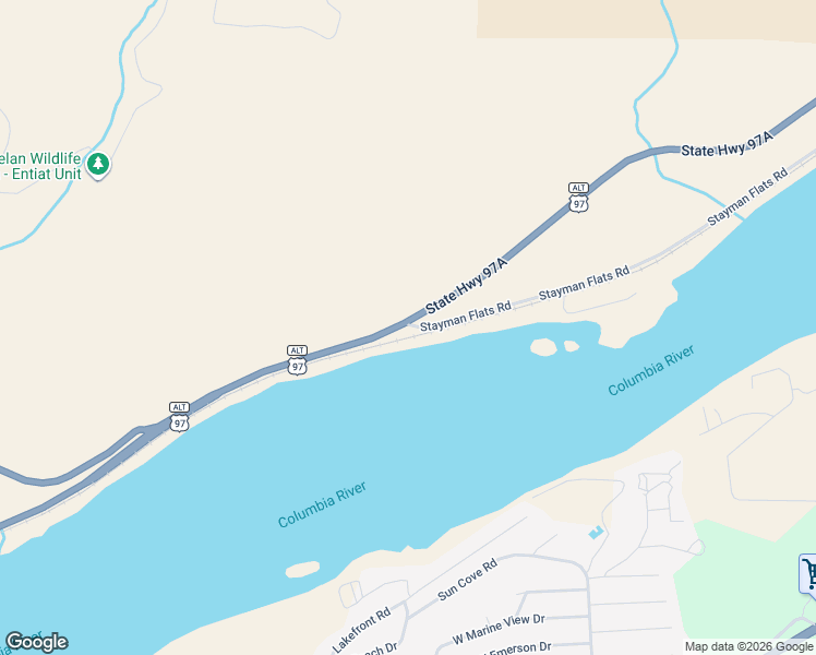 map of restaurants, bars, coffee shops, grocery stores, and more near in Chelan County
