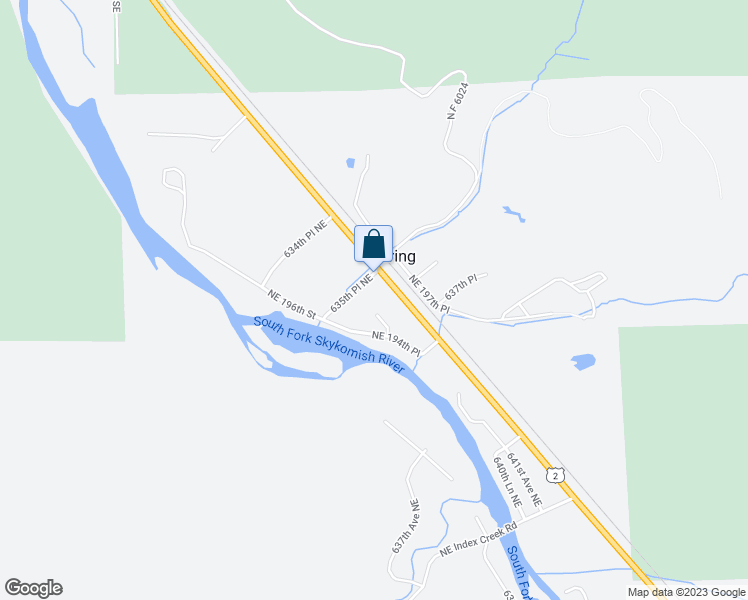 map of restaurants, bars, coffee shops, grocery stores, and more near 19426 636th Avenue Northeast in Gold Bar