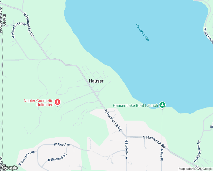 map of restaurants, bars, coffee shops, grocery stores, and more near 11776 Hauser Lake Road in Hauser