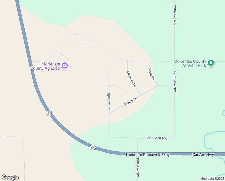 map of restaurants, bars, coffee shops, grocery stores, and more near 12848 Country Ct in Watford City
