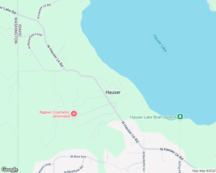 map of restaurants, bars, coffee shops, grocery stores, and more near 11124 North 2nd Street in Hauser