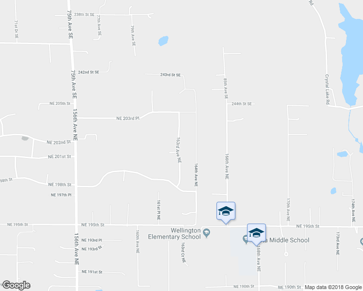 map of restaurants, bars, coffee shops, grocery stores, and more near 20004 163rd Avenue Northeast in Woodinville