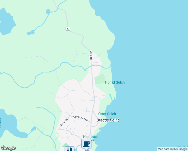 map of restaurants, bars, coffee shops, grocery stores, and more near 814 Newfoundland and Labrador 20 in Pouch Cove