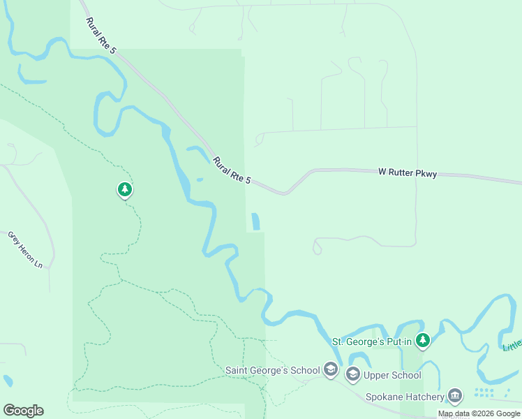 map of restaurants, bars, coffee shops, grocery stores, and more near 4301 West Rutter Parkway in Spokane