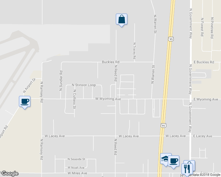 map of restaurants, bars, coffee shops, grocery stores, and more near 11316 North Jennifer Lane in Hayden