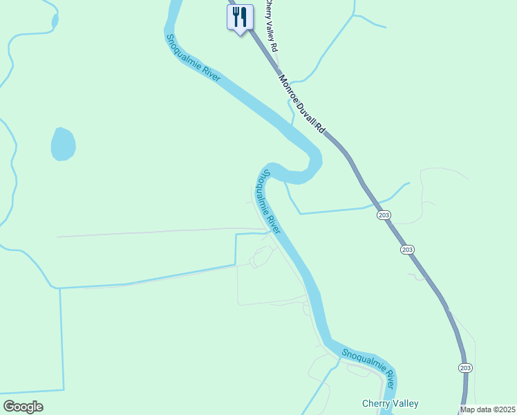 map of restaurants, bars, coffee shops, grocery stores, and more near 24322 High Bridge Road in Monroe