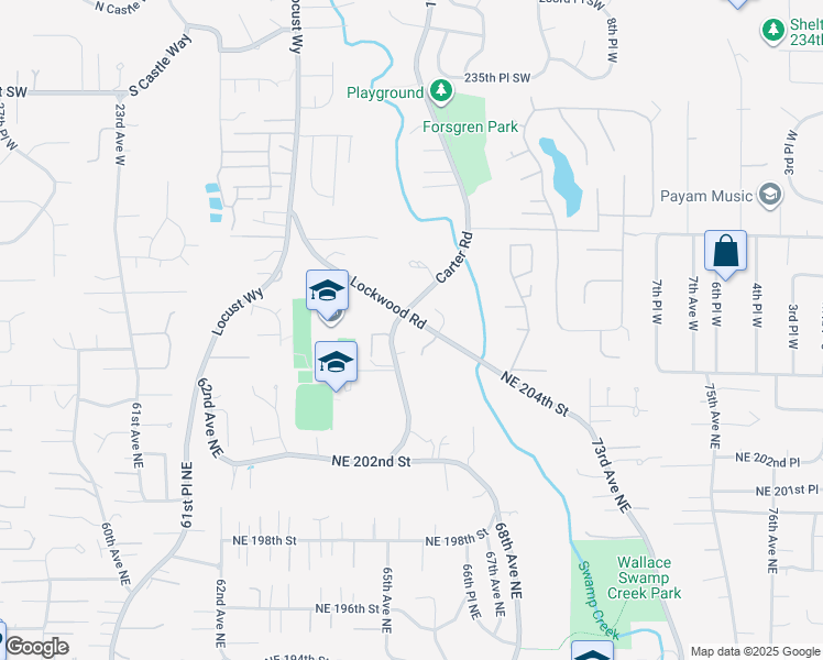 map of restaurants, bars, coffee shops, grocery stores, and more near 24230 Lockwood Road in Bothell