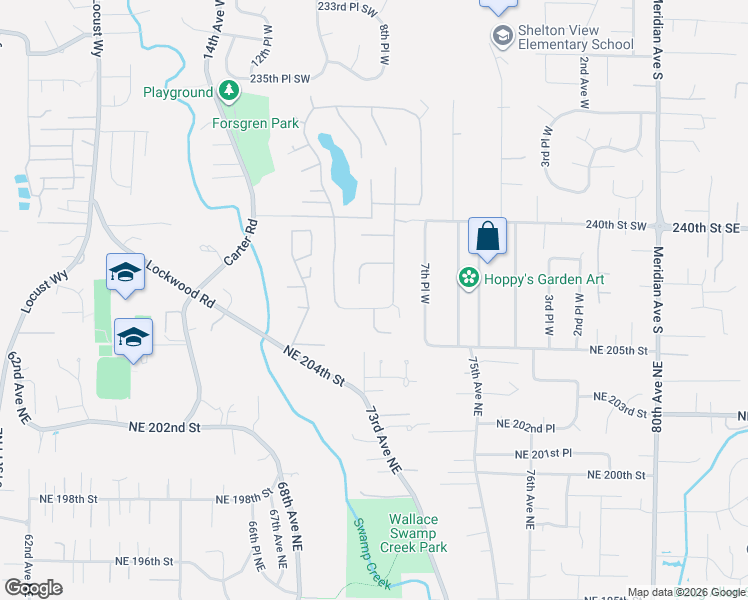 map of restaurants, bars, coffee shops, grocery stores, and more near 912 243rd Street Southwest in Bothell