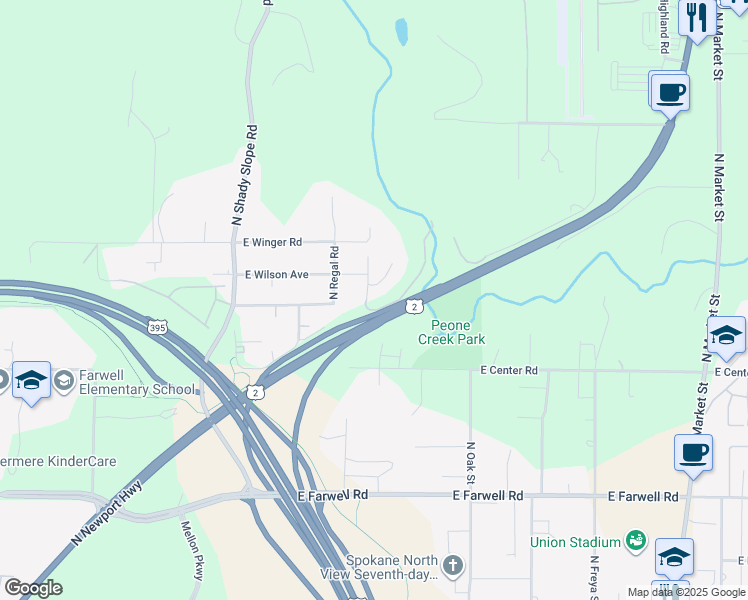 map of restaurants, bars, coffee shops, grocery stores, and more near 13302 North Emilee Court in Mead