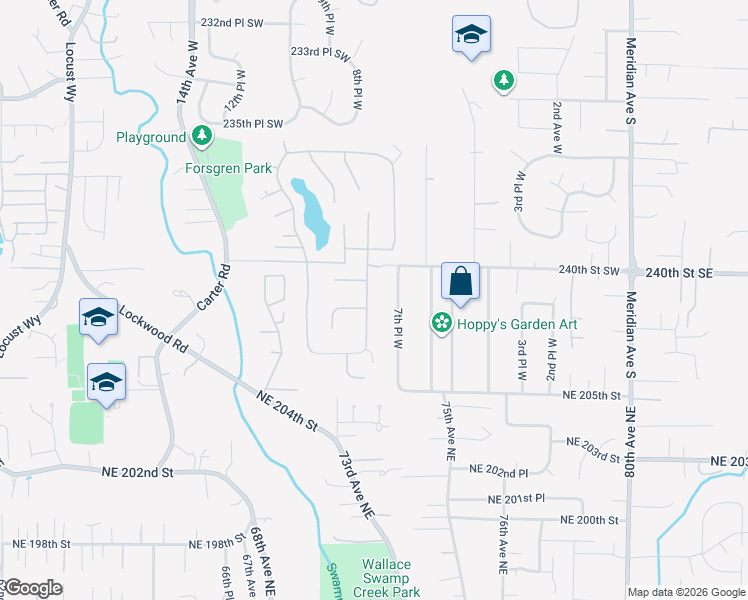 map of restaurants, bars, coffee shops, grocery stores, and more near 24111 8th Place West in Bothell