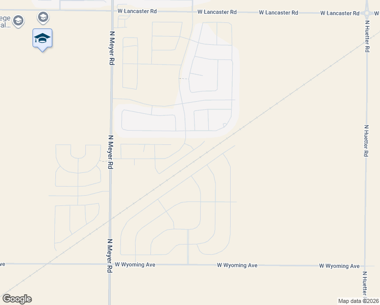 map of restaurants, bars, coffee shops, grocery stores, and more near 11866 North Meyer Road in Post Falls