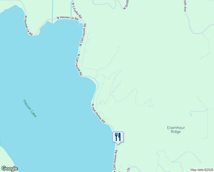 map of restaurants, bars, coffee shops, grocery stores, and more near 17454 West Cade Road in Hauser