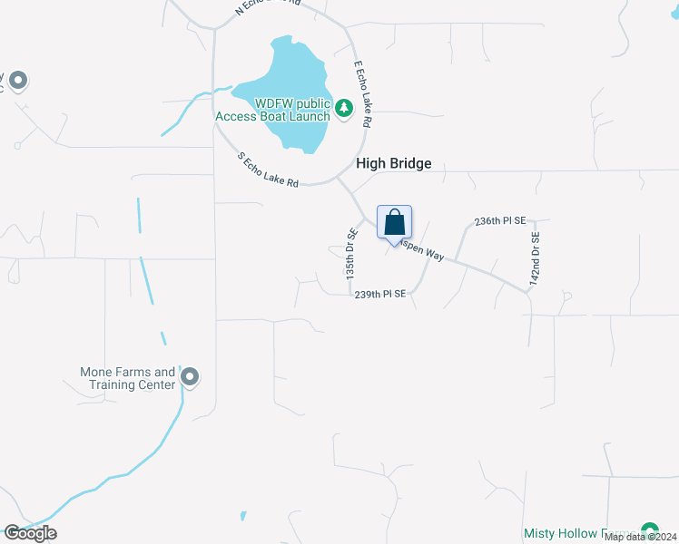 map of restaurants, bars, coffee shops, grocery stores, and more near 23816 135th Drive Southeast in Snohomish