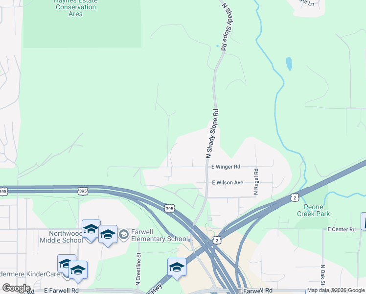map of restaurants, bars, coffee shops, grocery stores, and more near 13618 North Stone Lane in Spokane