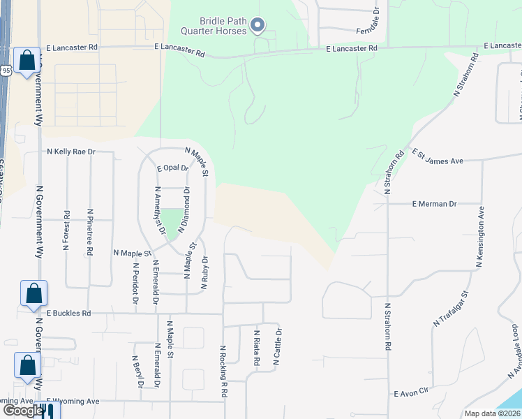 map of restaurants, bars, coffee shops, grocery stores, and more near 12883 North Emerald Drive in Hayden