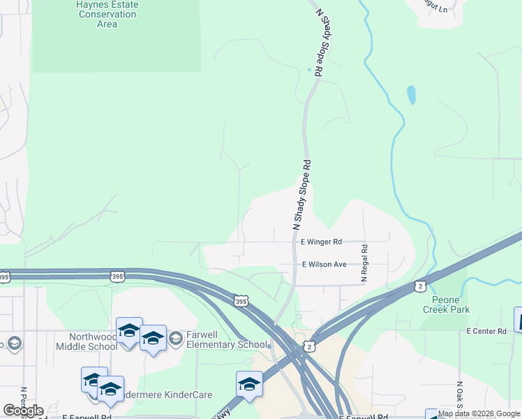 map of restaurants, bars, coffee shops, grocery stores, and more near 13618 North Stone Lane in Spokane
