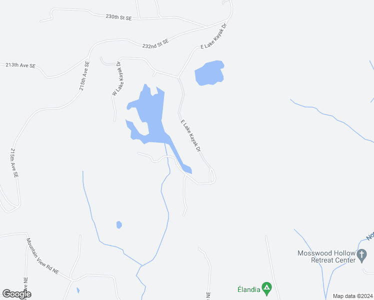 map of restaurants, bars, coffee shops, grocery stores, and more near 23822 East Lake Kayak Drive in Monroe