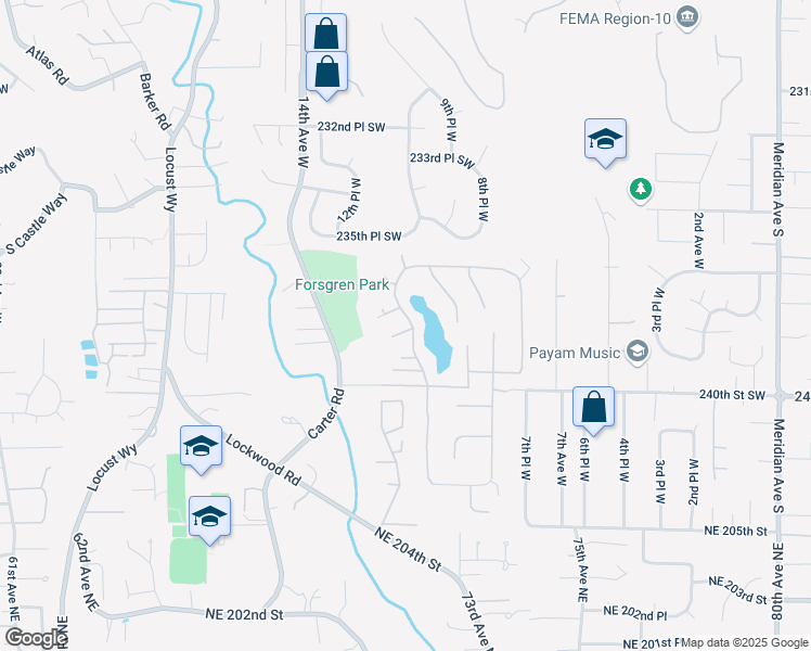 map of restaurants, bars, coffee shops, grocery stores, and more near 23728 Vista View Avenue in Bothell