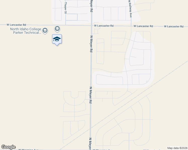 map of restaurants, bars, coffee shops, grocery stores, and more near 6456 West Irish Circle in Rathdrum