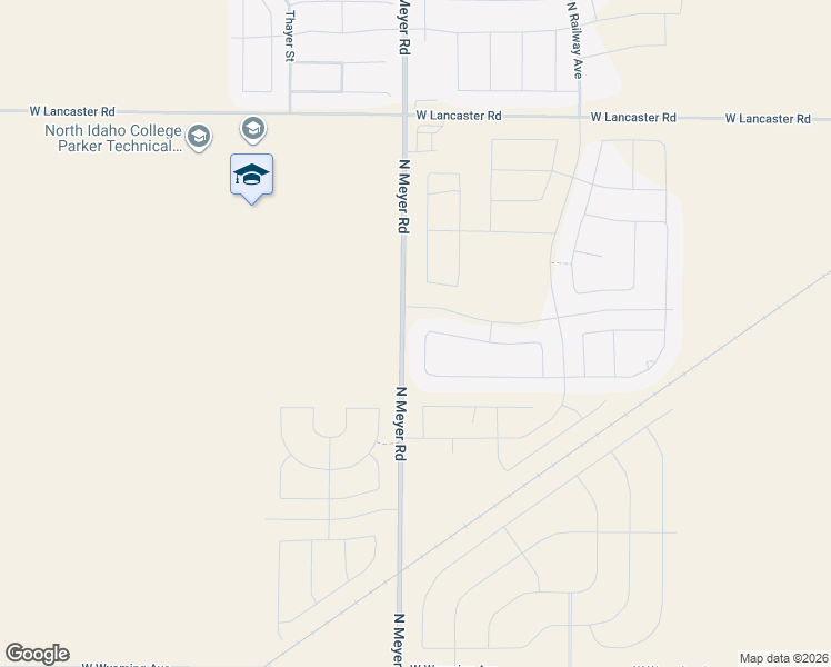 map of restaurants, bars, coffee shops, grocery stores, and more near 6456 West Irish Circle in Rathdrum