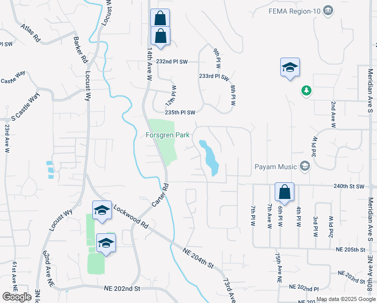 map of restaurants, bars, coffee shops, grocery stores, and more near 23728 Vista View Avenue in Bothell