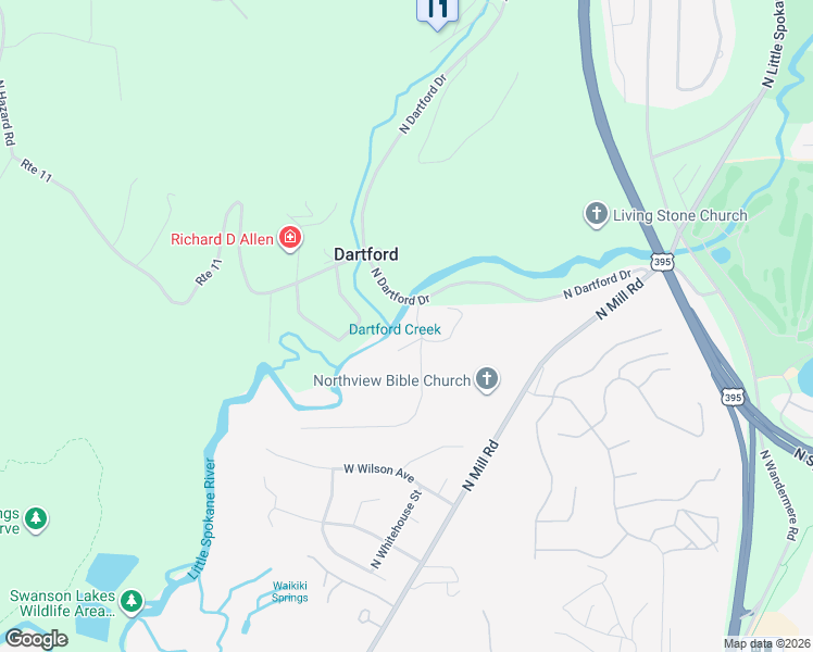 map of restaurants, bars, coffee shops, grocery stores, and more near 13827 North Minihdoka Trail in Spokane