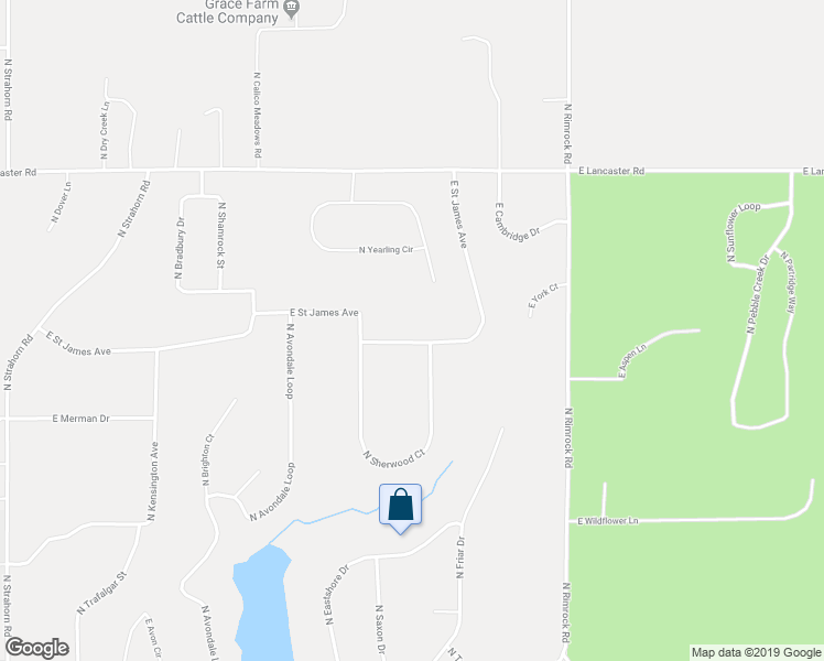 map of restaurants, bars, coffee shops, grocery stores, and more near 2883 East Saint James Avenue in Hayden