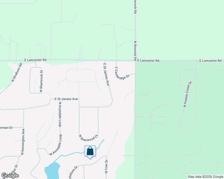 map of restaurants, bars, coffee shops, grocery stores, and more near 3264 East Saint James Avenue in Hayden
