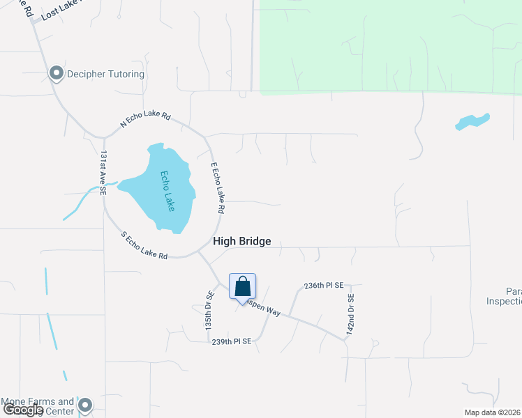 map of restaurants, bars, coffee shops, grocery stores, and more near 13810 233rd Street Southeast in Snohomish