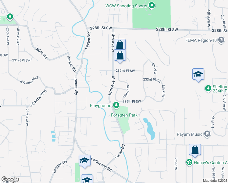 map of restaurants, bars, coffee shops, grocery stores, and more near 23416 13th Place West in Bothell