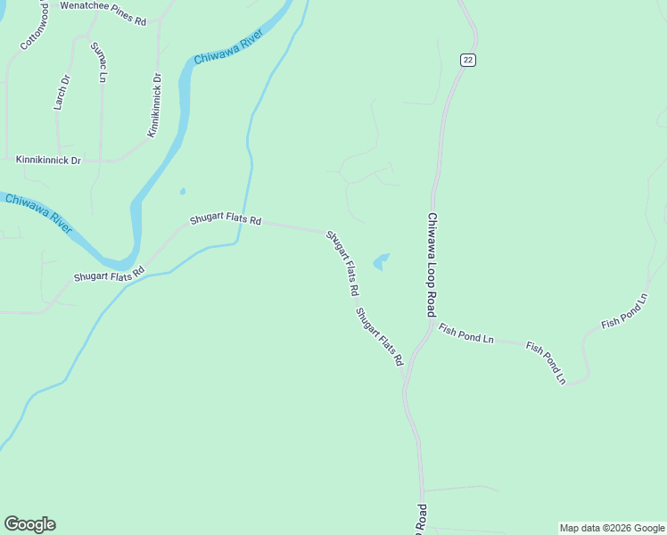 map of restaurants, bars, coffee shops, grocery stores, and more near 11369 Shugart Flats Road in Leavenworth