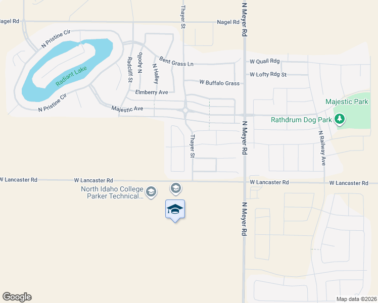 map of restaurants, bars, coffee shops, grocery stores, and more near 13043 North Zodiac Loop in Post Falls
