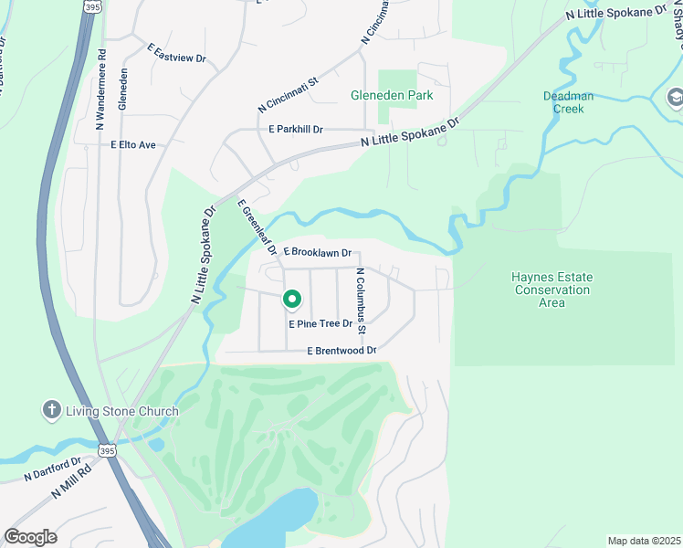 map of restaurants, bars, coffee shops, grocery stores, and more near 14602 North Nevada Street in Spokane