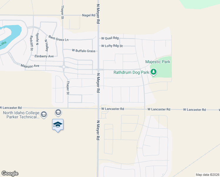 map of restaurants, bars, coffee shops, grocery stores, and more near 13015 Gondola Street in Rathdrum