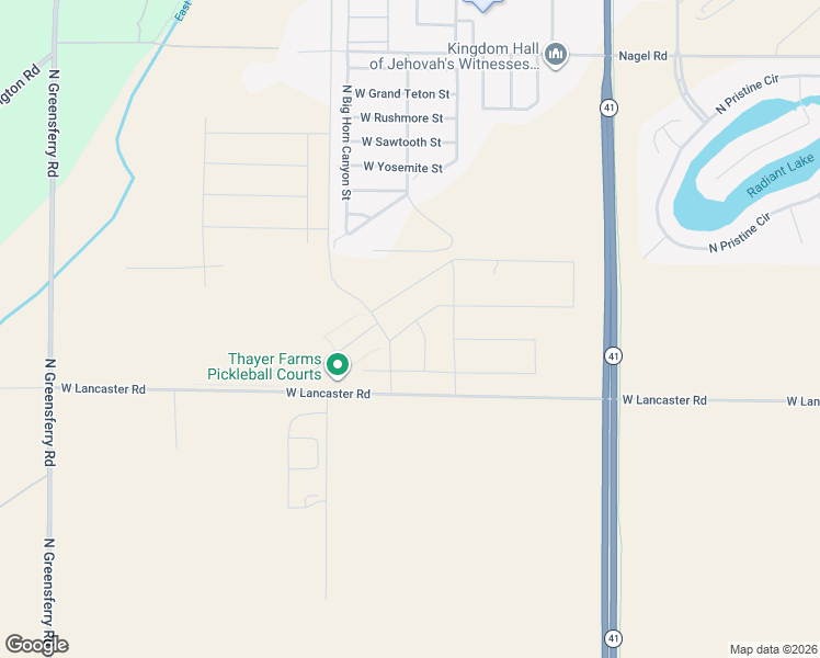 map of restaurants, bars, coffee shops, grocery stores, and more near 12941 Idaho 41 in Rathdrum