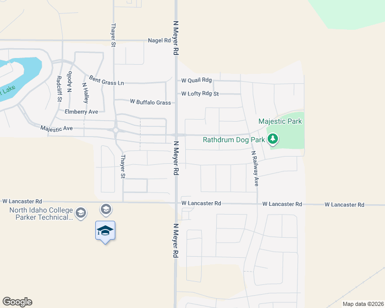 map of restaurants, bars, coffee shops, grocery stores, and more near 6304 West Majestic Avenue in Rathdrum