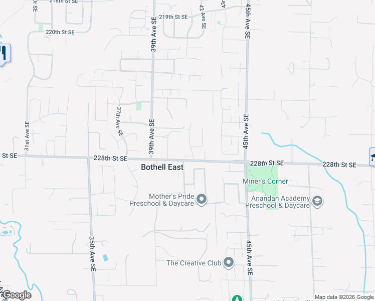 map of restaurants, bars, coffee shops, grocery stores, and more near 22716 41st Drive Southeast in Bothell