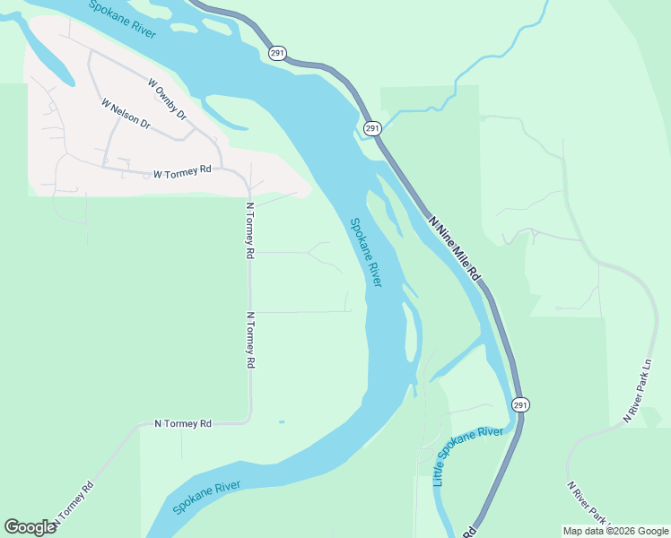 map of restaurants, bars, coffee shops, grocery stores, and more near 14702 North Tormey Road in Nine Mile Falls
