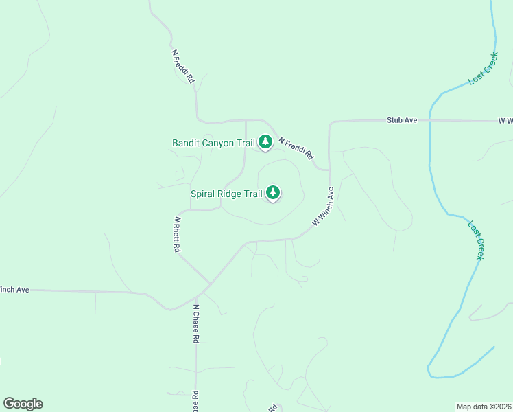 map of restaurants, bars, coffee shops, grocery stores, and more near 13330 North Spiral Ridge Trail in Rathdrum