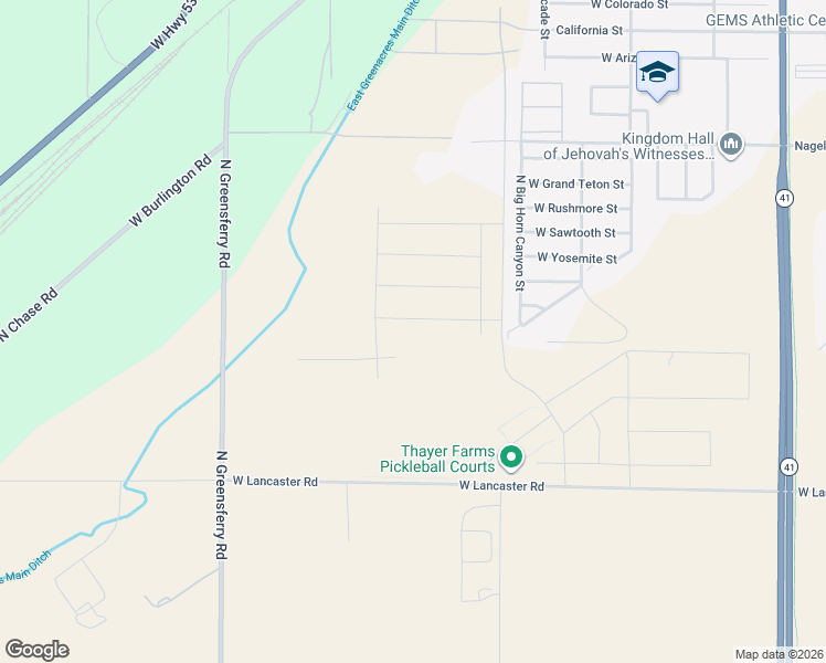 map of restaurants, bars, coffee shops, grocery stores, and more near 8820 West Yosemite Street in Rathdrum