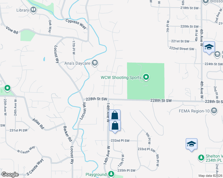 map of restaurants, bars, coffee shops, grocery stores, and more near 22612 13th Place West in Bothell