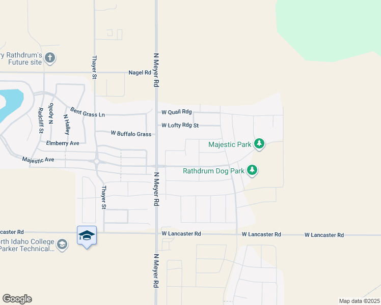 map of restaurants, bars, coffee shops, grocery stores, and more near 6264 West Trestle Street in Rathdrum