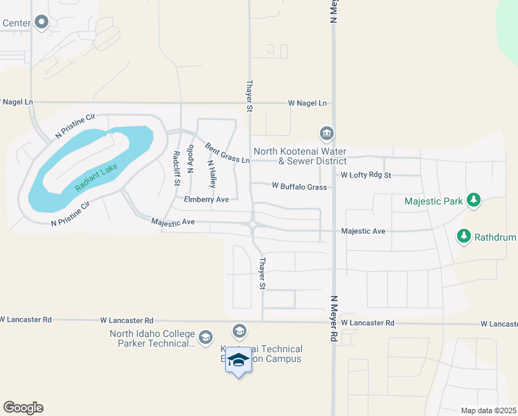 map of restaurants, bars, coffee shops, grocery stores, and more near 6866 West Soldier Creek Avenue in Rathdrum
