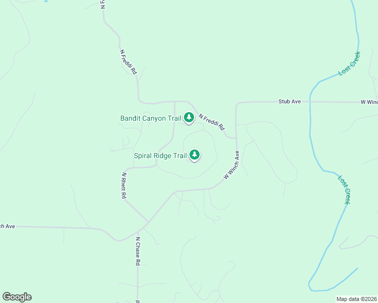 map of restaurants, bars, coffee shops, grocery stores, and more near 13330 North Spiral Ridge Trail in Rathdrum