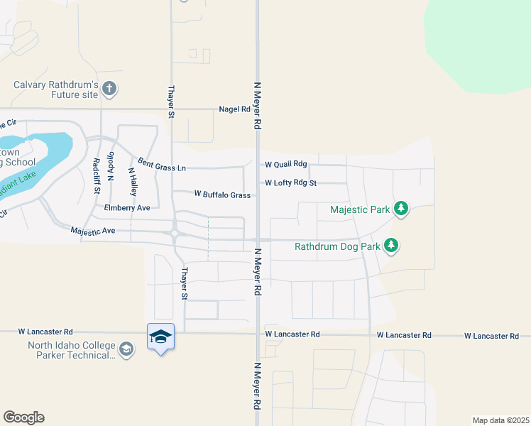 map of restaurants, bars, coffee shops, grocery stores, and more near 6411 West Trestle Street in Rathdrum