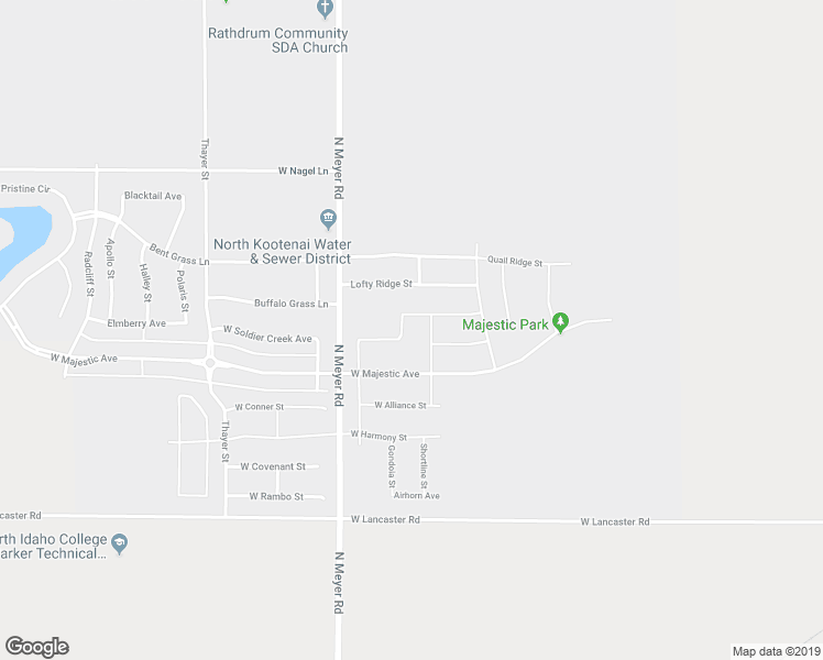 map of restaurants, bars, coffee shops, grocery stores, and more near 6264 West Trestle Street in Rathdrum