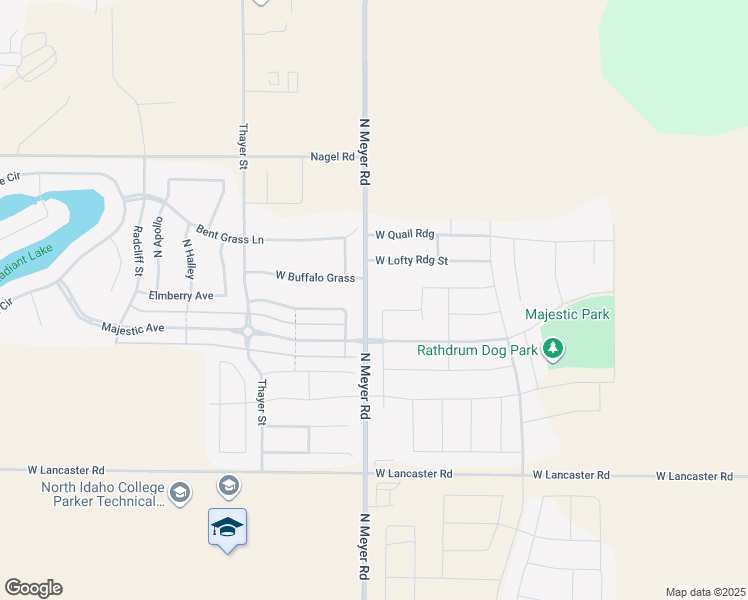 map of restaurants, bars, coffee shops, grocery stores, and more near 6411 West Trestle Street in Rathdrum