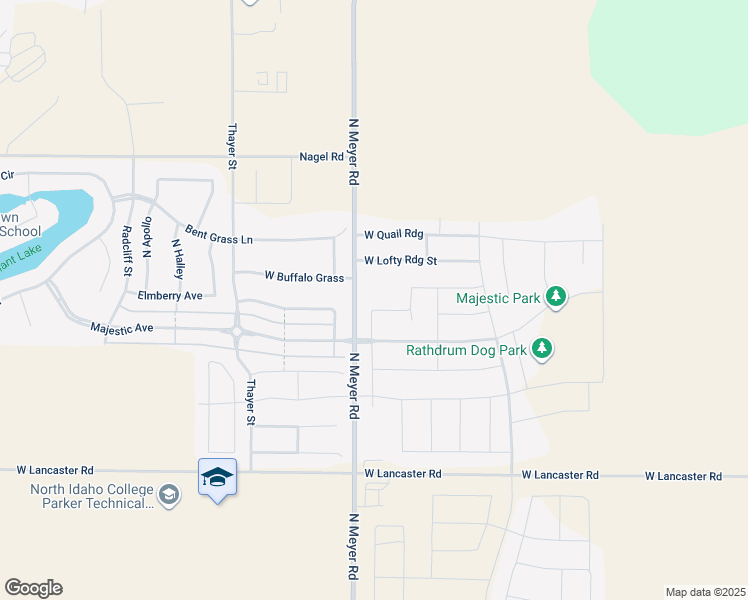 map of restaurants, bars, coffee shops, grocery stores, and more near 6369 West Trestle Street in Rathdrum